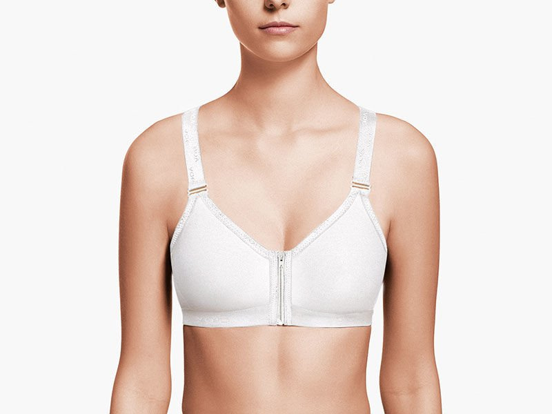 Biustonosz model SPORT z suwakiem z przodu