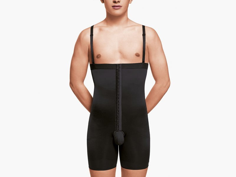 Spodenki męskie nad kolana z uciskiem na brzuch